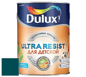 Краска DULUX LUXIUM ULTRA RESIST ДЛЯ ДЕТСКОЙ ультрастойкая матовая краска цвет 17BG 08/158 Lush Seaweed