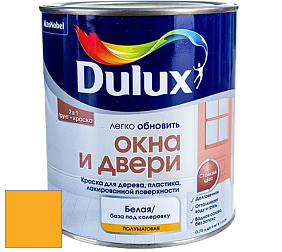 Краска DULUX LUXIUM ОКНА И ДВЕРИ полуматовая краска цвет RAL 1033 
