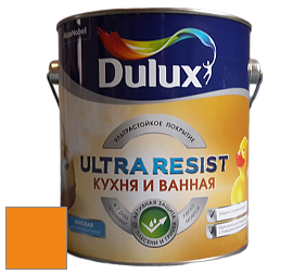 Краска DULUX LUXIUM ULTRA RESIST КУХНЯ И ВАННАЯ матовая ультрастойкая краска цвет 85YR 38/700 Explosive Orange
