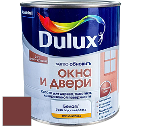Краска DULUX LUXIUM ОКНА И ДВЕРИ полуматовая краска цвет NCS S 4550-Y90R 