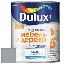 Краска DULUX LUXIUM МЕБЕЛЬ И ДЕРЕВО матовая краска цвет RAL 7040 