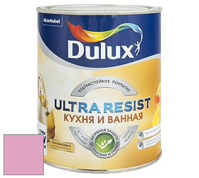 Краска DULUX LUXIUM ULTRA RESIST КУХНЯ И ВАННАЯ полуматовая ультрастойкая краска цвет 14RR 48/276 Valentine Pink