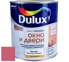 Краска DULUX LUXIUM ОКНА И ДВЕРИ полуматовая краска цвет 71RR 23/421 Gorgeous Pink