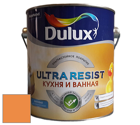Краска DULUX LUXIUM ULTRA RESIST КУХНЯ И ВАННАЯ матовая ультрастойкая краска цвет 78YR 39/576 Flighty Orange