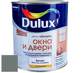 Краска DULUX LUXIUM ОКНА И ДВЕРИ полуматовая краска цвет NCS S 6005-B80G 