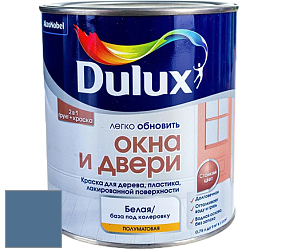 Краска DULUX LUXIUM ОКНА И ДВЕРИ полуматовая краска цвет 30BB 18/190 