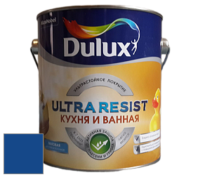 Краска DULUX LUXIUM ULTRA RESIST КУХНЯ И ВАННАЯ матовая ультрастойкая краска цвет RAL 5005 