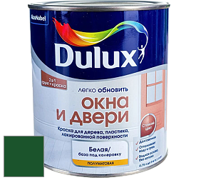 Краска DULUX LUXIUM ОКНА И ДВЕРИ полуматовая краска цвет RAL 6035 