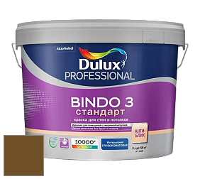Краска DULUX LUXIUM BINDO 3 Стандарт глубокоматовая краска цвет RAL 8008 