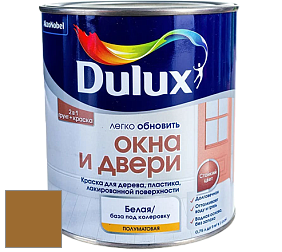 Краска DULUX LUXIUM ОКНА И ДВЕРИ полуматовая краска цвет RAL 8001 