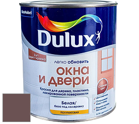 Краска DULUX LUXIUM ОКНА И ДВЕРИ полуматовая краска цвет 87RR 12/095 Brownie Breakfast