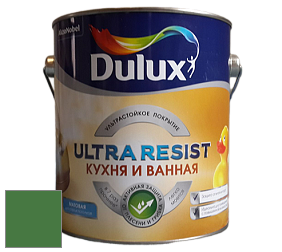 Краска DULUX LUXIUM ULTRA RESIST КУХНЯ И ВАННАЯ матовая ультрастойкая краска цвет NCS S 3560-G20Y 