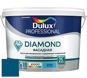Краска DULUX LUXIUM DIAMOND ФАСАДНАЯ матовая краска цвет 10BB 09/250 Blue Bolt