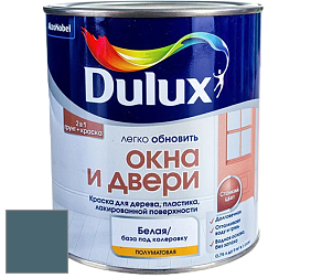 Краска DULUX LUXIUM ОКНА И ДВЕРИ полуматовая краска цвет NCS S 6020-B10G 