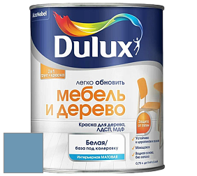 Краска DULUX LUXIUM МЕБЕЛЬ И ДЕРЕВО матовая краска цвет 10BB 30/203 Tibet Blue