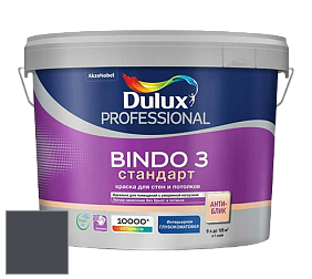Краска DULUX LUXIUM BINDO 3 Стандарт глубокоматовая краска цвет RAL 7024 