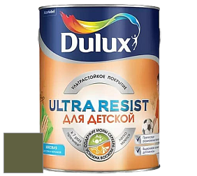 Краска DULUX LUXIUM ULTRA RESIST ДЛЯ ДЕТСКОЙ ультрастойкая матовая краска цвет NCS S 6030-G50Y 