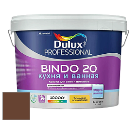 Краска DULUX LUXIUM BINDO 20 Кухня и Ванная полуматовая краска цвет 60YR 08/186 Woodhaven
