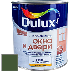 Краска DULUX LUXIUM ОКНА И ДВЕРИ полуматовая краска цвет 42GY 09/205 Othello