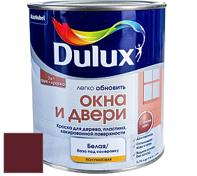 Краска DULUX LUXIUM ОКНА И ДВЕРИ полуматовая краска цвет RAL 3005 