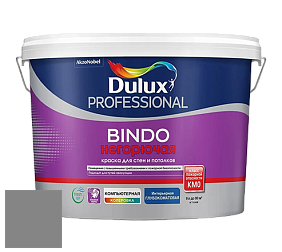 Краска DULUX LUXIUM BINDO НЕГОРЮЧАЯ 9л глубокоматовая краска цвет 16BB 25/001 Dark Storm