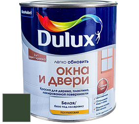 Краска DULUX LUXIUM ОКНА И ДВЕРИ полуматовая краска цвет RAL 6020 