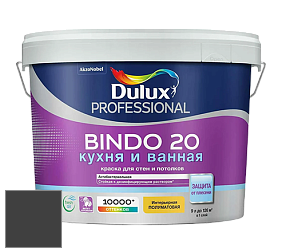 Краска DULUX LUXIUM BINDO 20 Кухня и Ванная полуматовая краска цвет 00NN 05/000 Night jewels 1
