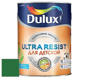 Краска DULUX LUXIUM ULTRA RESIST ДЛЯ ДЕТСКОЙ ультрастойкая матовая краска цвет RAL 6001 