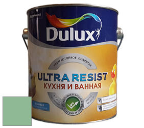 Краска DULUX LUXIUM ULTRA RESIST КУХНЯ И ВАННАЯ матовая ультрастойкая краска цвет NCS S 2030-G10Y 