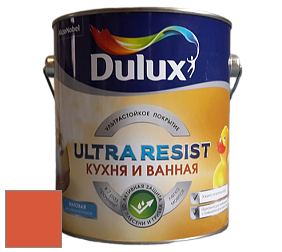 Краска DULUX LUXIUM ULTRA RESIST КУХНЯ И ВАННАЯ матовая ультрастойкая краска цвет NCS S 1080-Y70R 