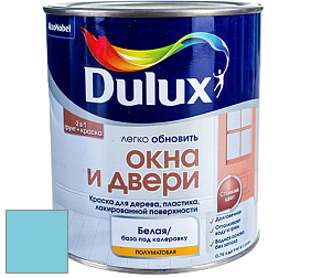 Краска DULUX LUXIUM ОКНА И ДВЕРИ полуматовая краска цвет 48BG 54/244 Clear Sky
