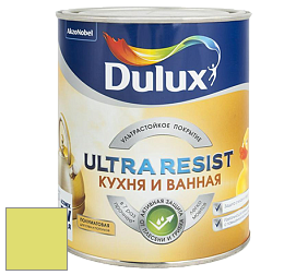 Краска DULUX LUXIUM ULTRA RESIST КУХНЯ И ВАННАЯ полуматовая ультрастойкая краска цвет NCS S 0550-G60Y 