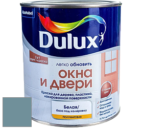 Краска DULUX LUXIUM ОКНА И ДВЕРИ полуматовая краска цвет NCS S 4020-B10G 