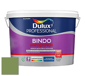Краска DULUX LUXIUM BINDO НЕГОРЮЧАЯ 9л глубокоматовая краска цвет 16GY 28/295 Clipped Hedge