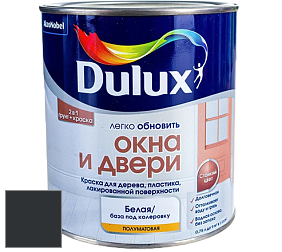 Краска DULUX LUXIUM ОКНА И ДВЕРИ полуматовая краска цвет RAL 7021 