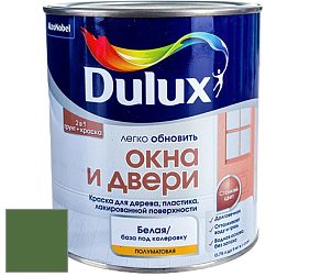 Краска DULUX LUXIUM ОКНА И ДВЕРИ полуматовая краска цвет 50GY 13/306 Woodland fern 2