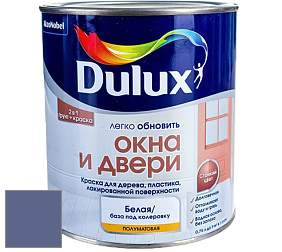 Краска DULUX LUXIUM ОКНА И ДВЕРИ полуматовая краска цвет NCS S 5030-R70B 