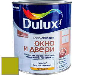 Краска DULUX LUXIUM ОКНА И ДВЕРИ полуматовая краска цвет 76YY 39/616 Zesty Zucchini