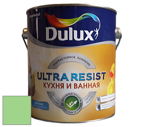 Краска DULUX LUXIUM ULTRA RESIST КУХНЯ И ВАННАЯ матовая ультрастойкая краска цвет NCS S 0550-G20Y 