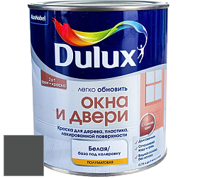 Краска DULUX LUXIUM ОКНА И ДВЕРИ полуматовая краска цвет 26BB 10/008 Forged Metal