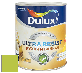 Краска DULUX LUXIUM ULTRA RESIST КУХНЯ И ВАННАЯ полуматовая ультрастойкая краска цвет 93YY 52/598 Lush Lime