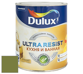 Краска DULUX LUXIUM ULTRA RESIST КУХНЯ И ВАННАЯ полуматовая ультрастойкая краска цвет NCS S 4050-G50Y 