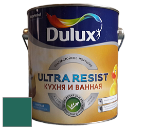Краска DULUX LUXIUM ULTRA RESIST КУХНЯ И ВАННАЯ матовая ультрастойкая краска цвет NCS S 5040-B80G 