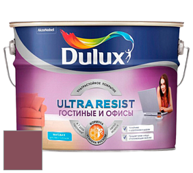Краска DULUX LUXIUM ULTRA RESIST ГОСТИНЫЕ И ОФИСЫ ультрастойкая матовая краска цвет 70RR 13/233 Redfeather