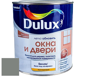 Краска DULUX LUXIUM ОКНА И ДВЕРИ полуматовая краска цвет 93GY 24/024 Otter Silver