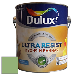 Краска DULUX LUXIUM ULTRA RESIST КУХНЯ И ВАННАЯ матовая ультрастойкая краска цвет NCS S 2040-G30Y 