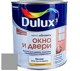 Краска DULUX LUXIUM ОКНА И ДВЕРИ полуматовая краска цвет 00NN 37/000 Granite Grey