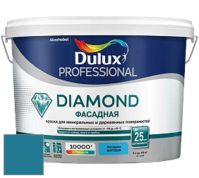 Краска DULUX LUXIUM DIAMOND ФАСАДНАЯ матовая краска цвет 50BG 16/306 Hawaiian blue 3
