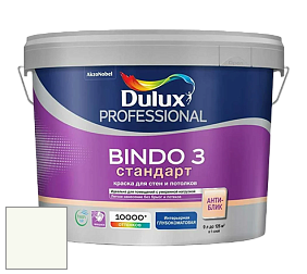 Краска DULUX LUXIUM BINDO 3 Стандарт глубокоматовая краска цвет RAL 9010 