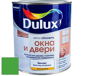 Краска DULUX LUXIUM ОКНА И ДВЕРИ полуматовая краска цвет RAL 6018 